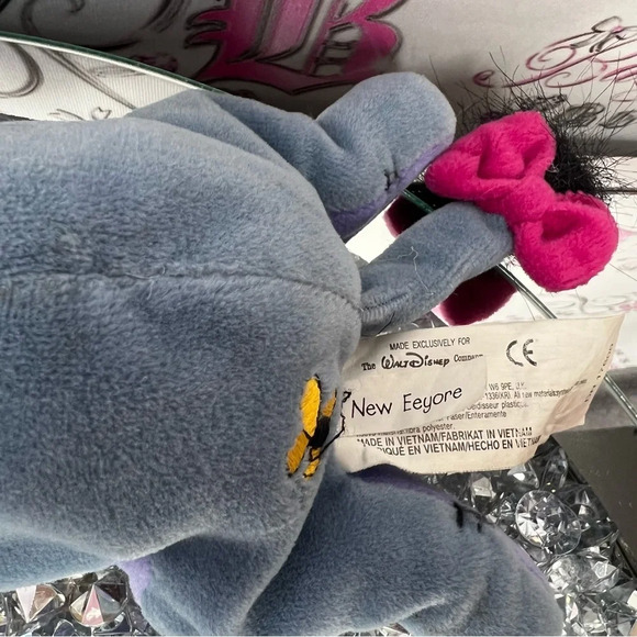 Disney EYORE plushie  Winnie the Pooh stuffed toy mini cute donkey bow on tail🎀 - Picture 5 of 8